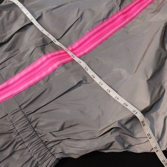 New Terez Neon‎ Glow Gear Reflective Peplum Activewear Jacket in Grey Multi, S - Picture 15 of 16